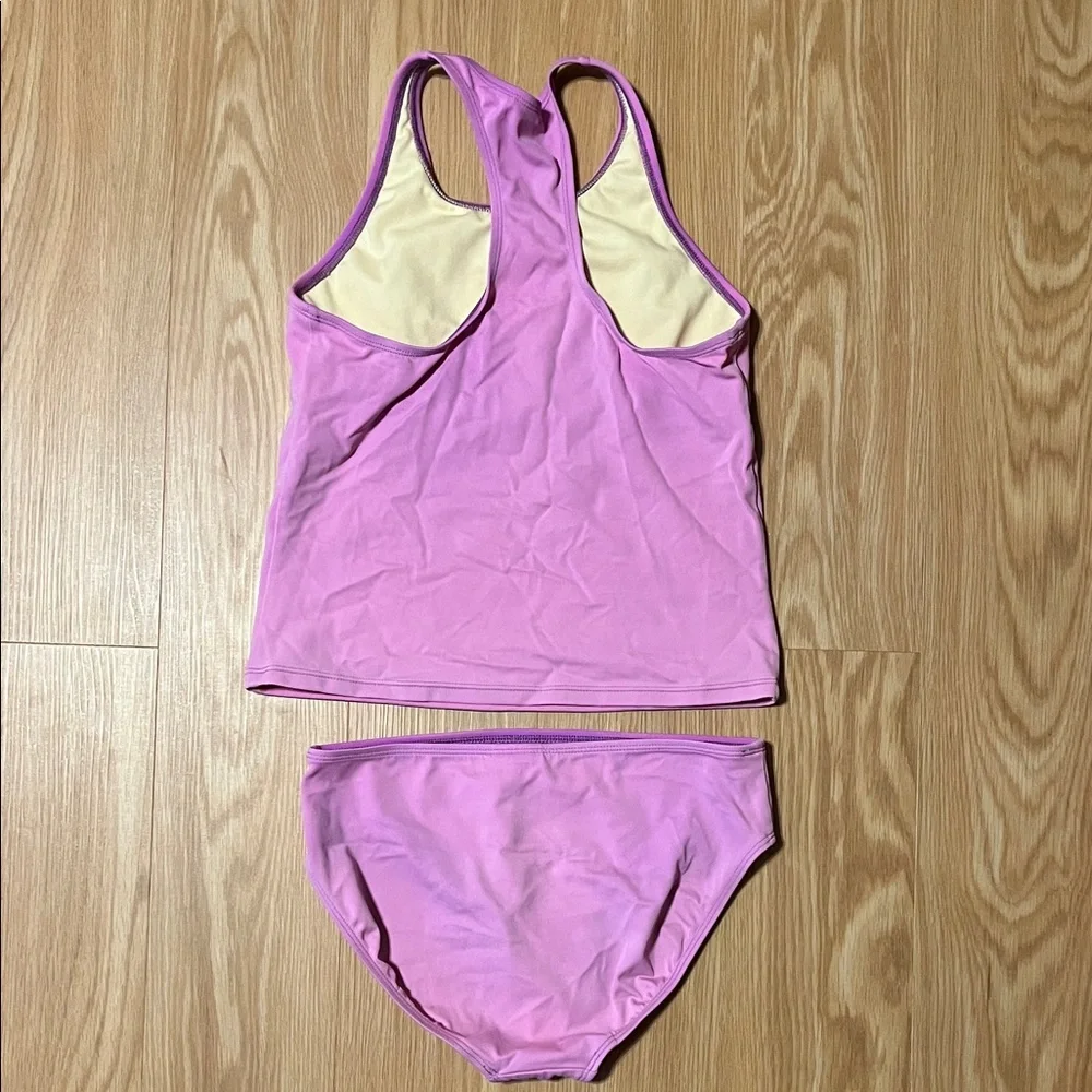 Lands' End Kids Faded Purple/Pink Swim Tankini Set, size girls 12
